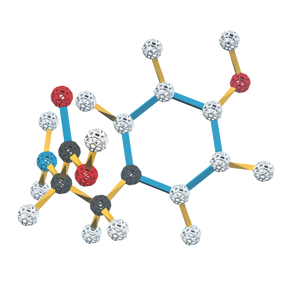 Molecule made of Zometool